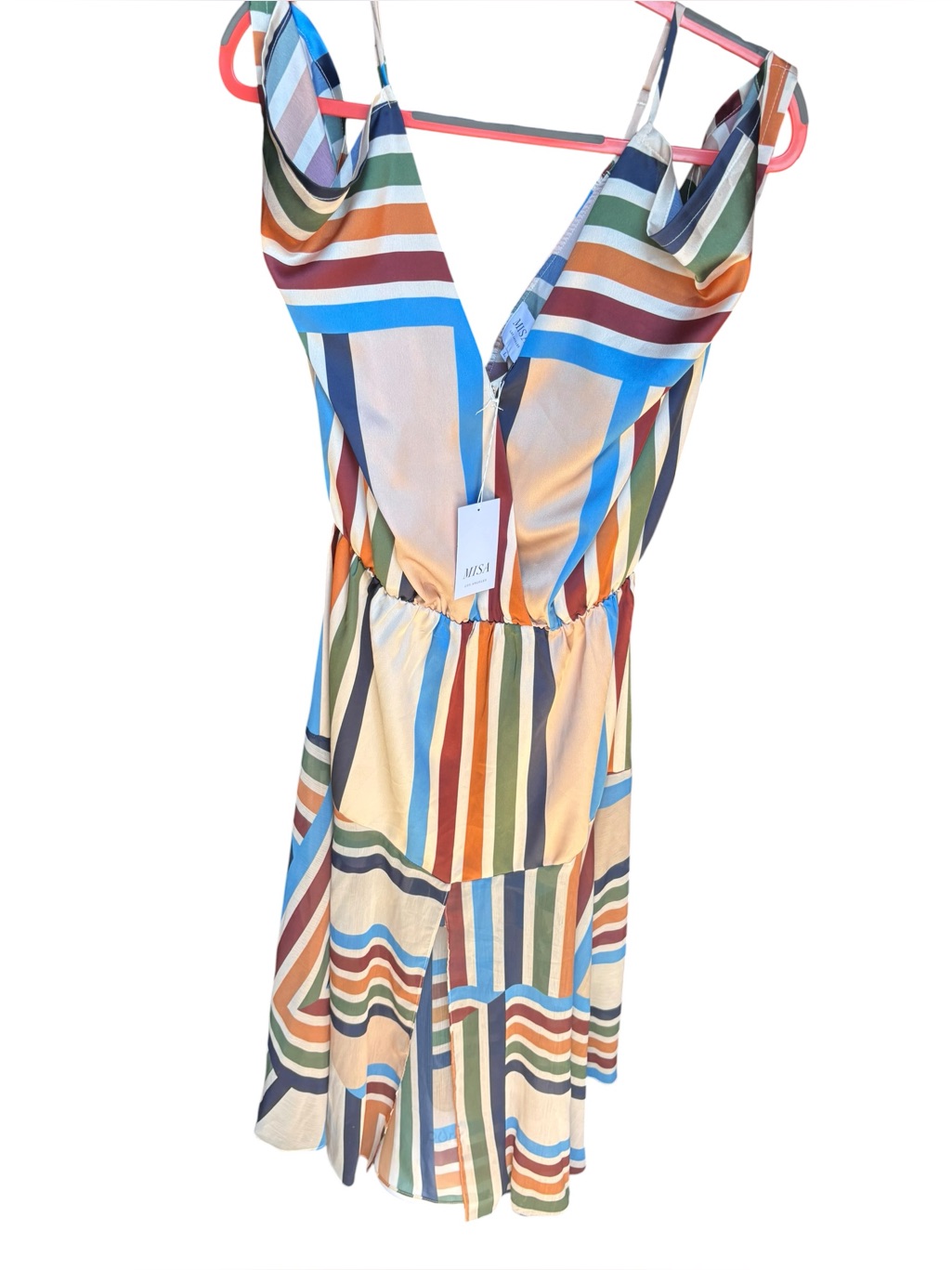Misa Los Angeles Annabella Dress San Miquel Strip Size Large Nwt